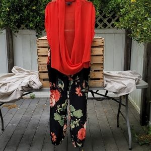 Sell as a Set. Blouse and floral pants